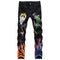 Fashion 3D Printing Jeans Skeleton Graffiti Men's Straight Pants